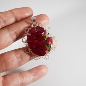 Captured Nature in Resin – Flowers Oval Shape