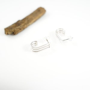 J Shaped Stud Earrings