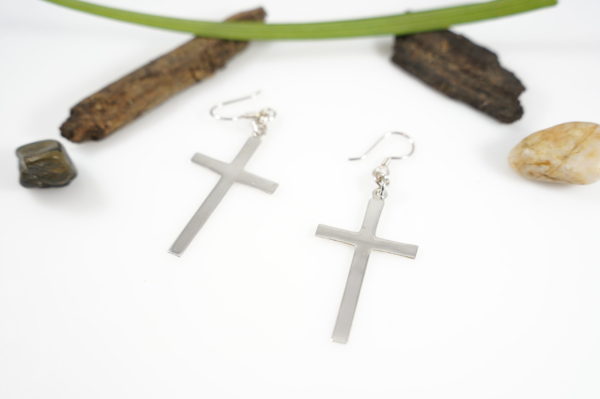 Cross Hanging Earings - Image 2