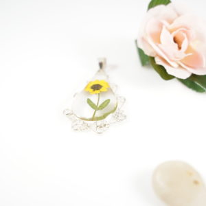 Sunflower Pendant – Sterling Silver Casing