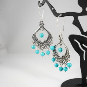 Chandelier Oxidized Sterling Silver Earrings