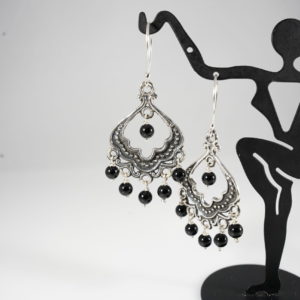 Chandelier Oxidized Sterling Silver Earrings