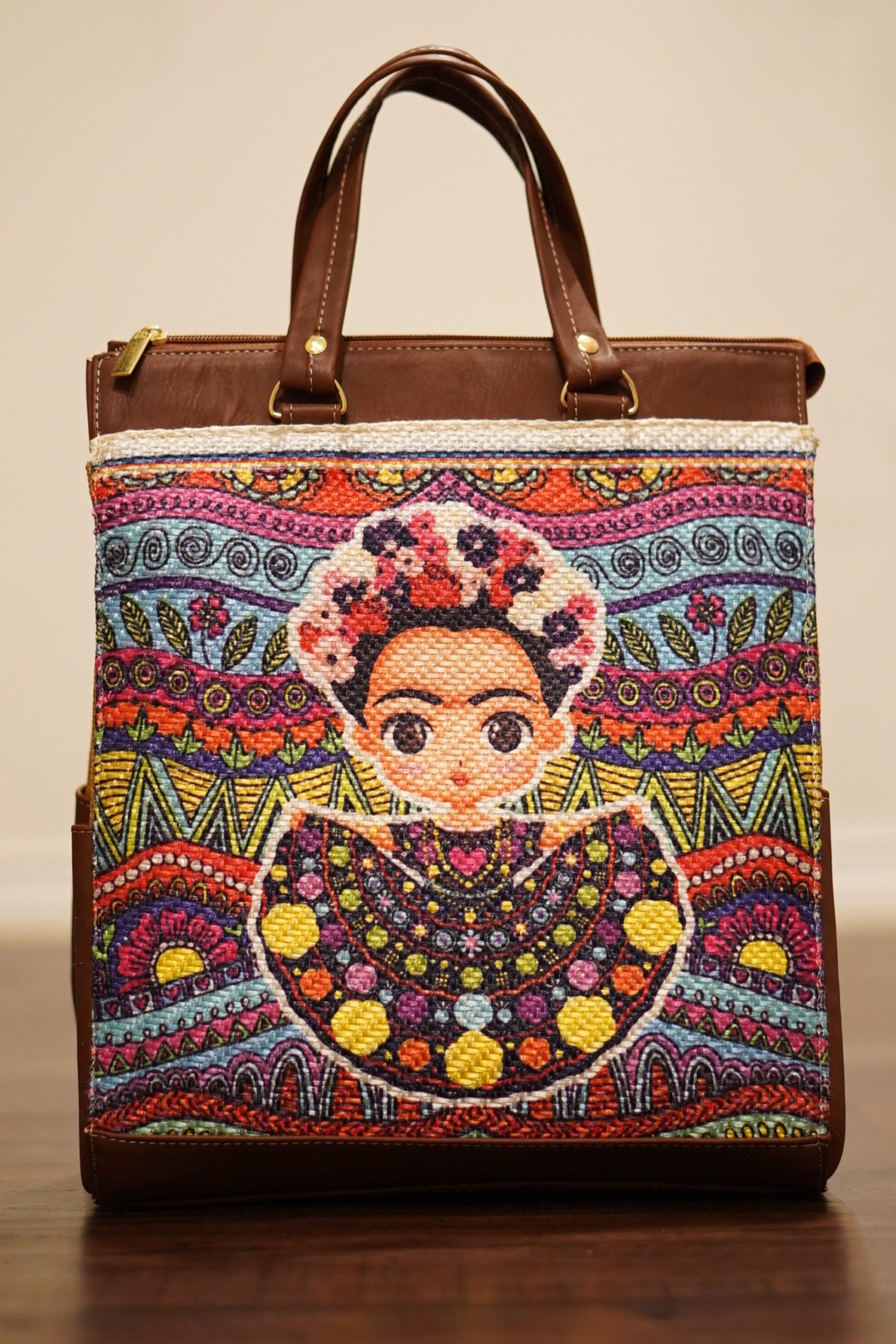 Jute Frida Kahlo Backpack – Taxco Jewelers