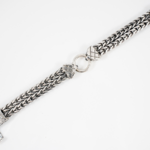 Sterling Silver Bali Dual Chain Bracelet