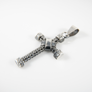 Small Sterling Silver Cross in Bali Style