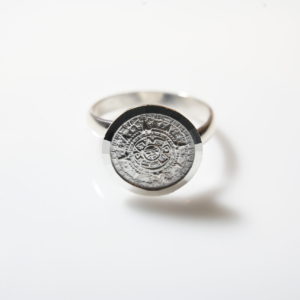 Aztec Calendar Sterling Silver Ring