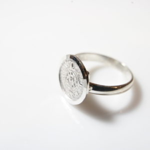 Aztec Calendar Sterling Silver Ring